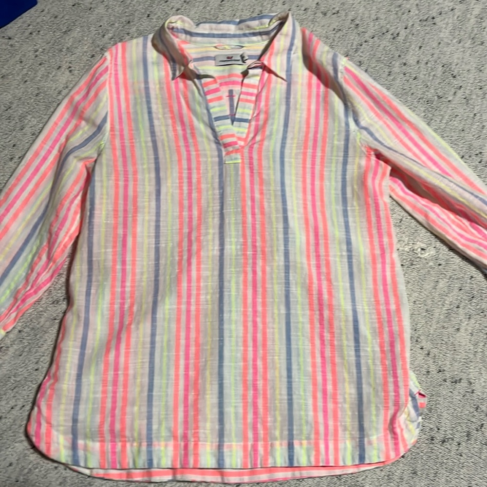 Vineyard Vines bright stripe polo